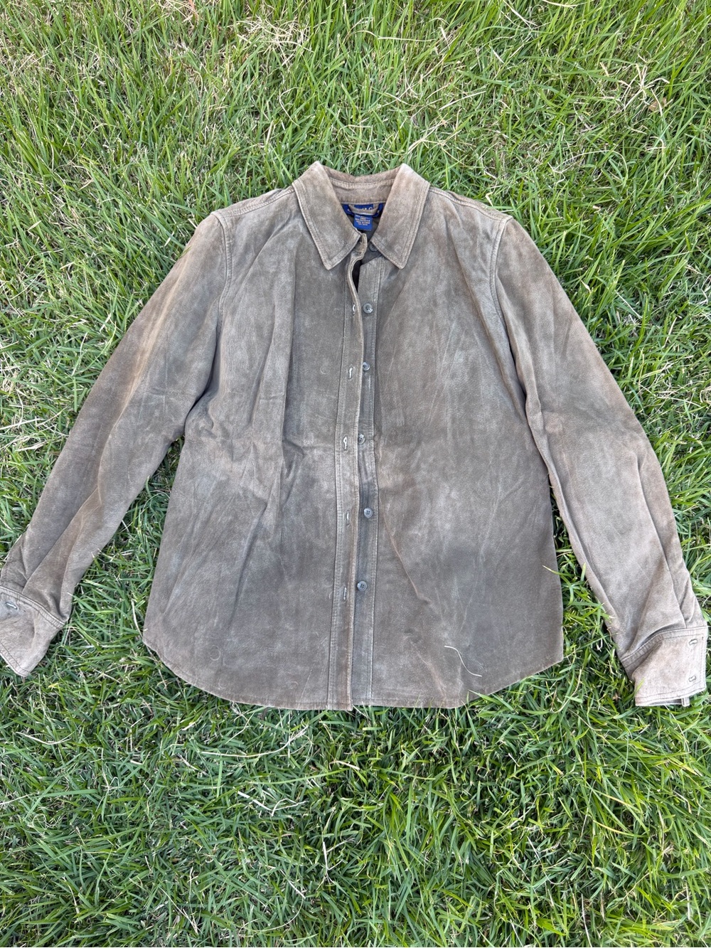 Charter Club Men's Suede Shirt Jacket in Taupe Brown